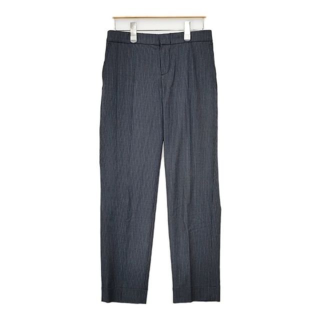 45R/45rpm ウールストレッチのイージースラックス 定価29700円 ストライプ パンツ ネイビー レディース フォーティーファイブアールピーエム【中古】5-1005T∞