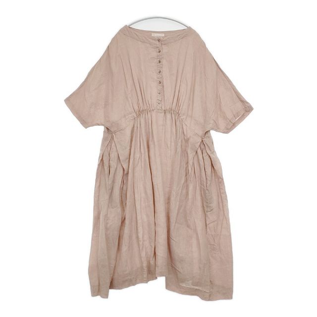 nest Robe リネン天然染め 半袖 01201-1037 ワンピース ピンク レディース ネストローブ【中古】6-0422S∞