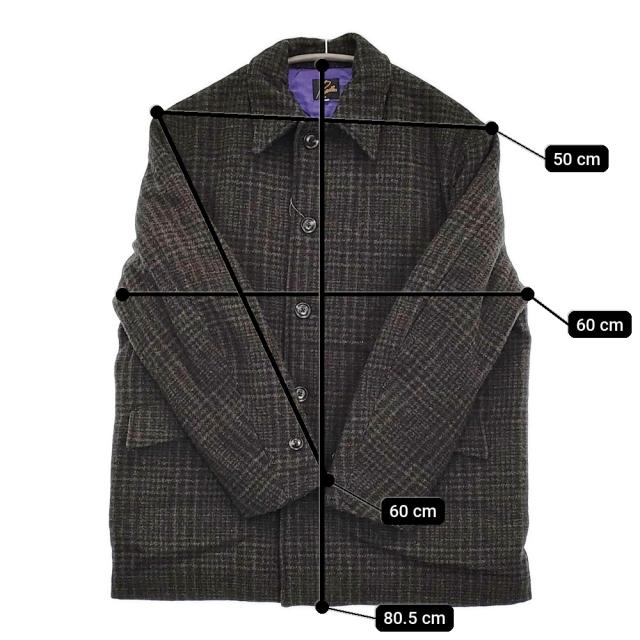 Needles Car Coat Wool Glen Plaid pu097 サイズS コート 24AW ブラウン メンズ ニードルス【中古】5-0912T♪_6