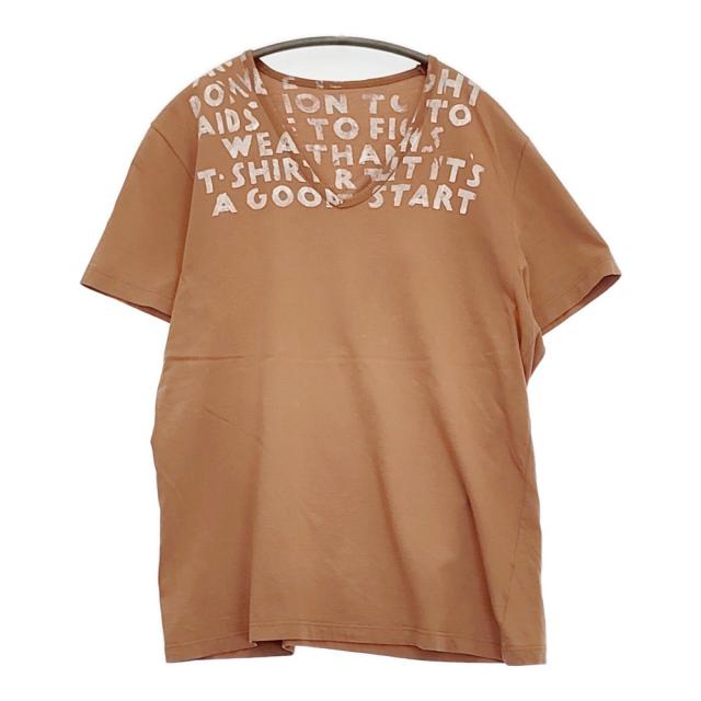 MARTIN MARGIELA 初期 エイズT オリゾンティ 333-37250 Vネック 半袖Ｔシャツ カットソー オレンジ メンズ マルタンマルジェラ【中古】5-0806S♪