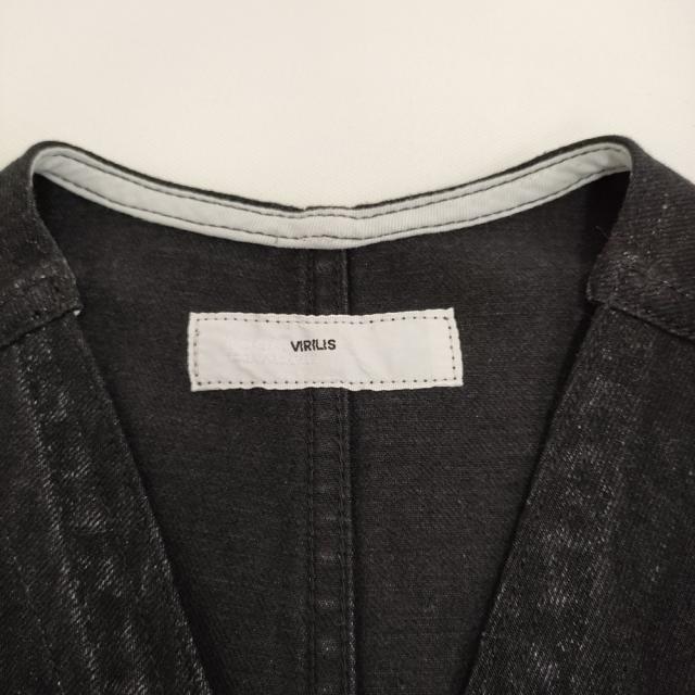TOGA VIRILIS デニム サロペット サイズ44 ノースリーブ Vネック オールインワン ツナギ ブラック メンズ トーガ【中古】5-0806S♪_2