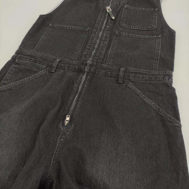 TOGA VIRILIS デニム サロペット サイズ44 ノースリーブ Vネック オールインワン ツナギ ブラック メンズ トーガ【中古】5-0806S♪_4