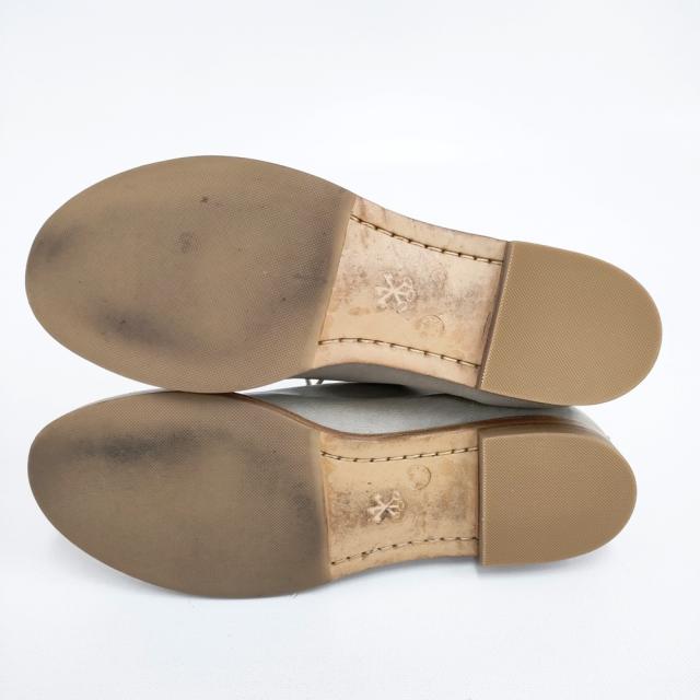 ARTS&SCIENCE Flat shoes 2 レザー レースアップシューズ 23.5cm シューズ・靴 ベージュ レディース アーツ&サイエンス【中古】5-1112G◎