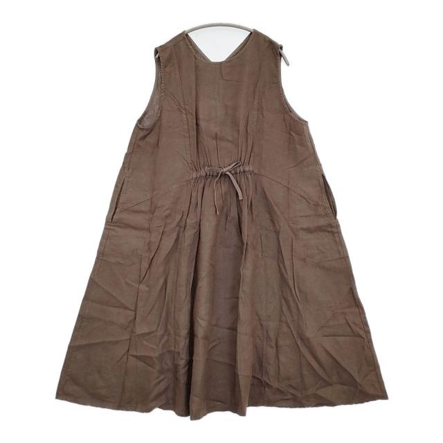 nest Robe 起毛リネンドロストワンピース 01204-1575 ノースリーブドレス ワンピース ブラウン レディース ネストローブ【中古】6-0115T♪