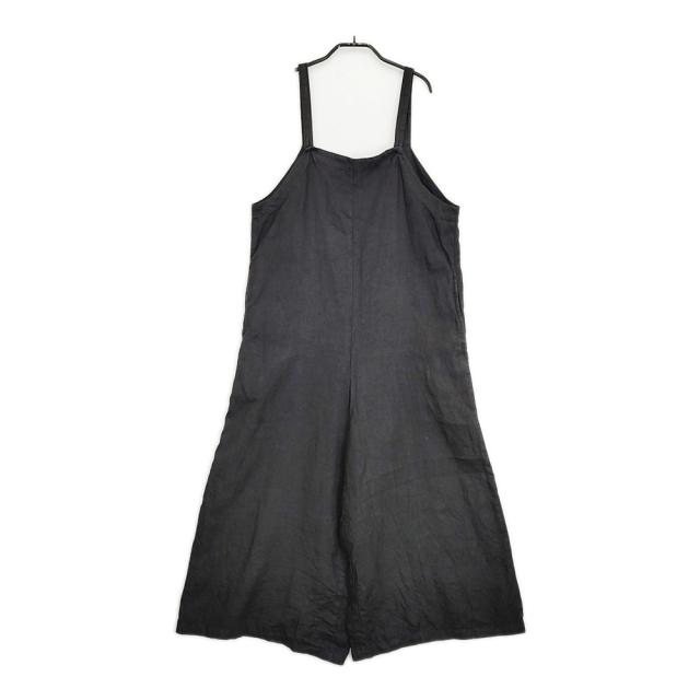 fog linen work リネン サロペット ブラック レディース フォグリネンワーク【中古】6-0314M♪