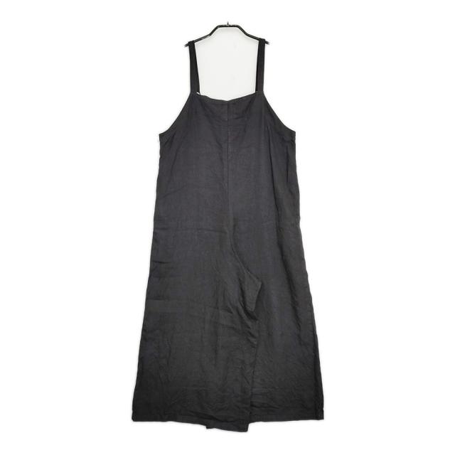 fog linen work リネン サロペット ブラック レディース フォグリネンワーク【中古】6-0314M♪_1