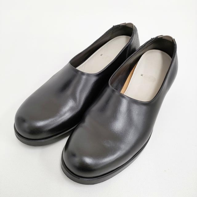 PETROSOLAUM Slip On Black Cordvan Butt サイズ36 レザー 革 スリッポン ブラック レディース ペテロオラウム【中古】6-0314G♪