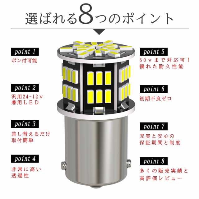 S25 LED シングル ホワイト 白 12 24v マーカー トラック 10個