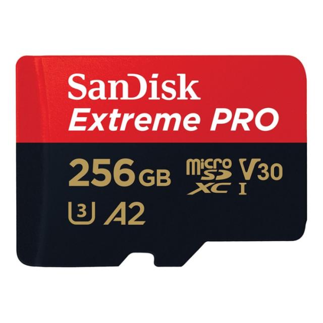 【メール便】サンディスク Extreme PRO microSDXC メモリカード 256GB SDカード変換アダプター付 SDSQXCD-256G-GN6MA【海外パッケージ】【JAN:0619659188542】