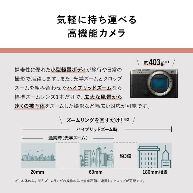 Panasonic パナソニック LUMIX S9 ダブルレンズキット ジェットブラック(DC-S9W-K)【JAN:4550719026632】