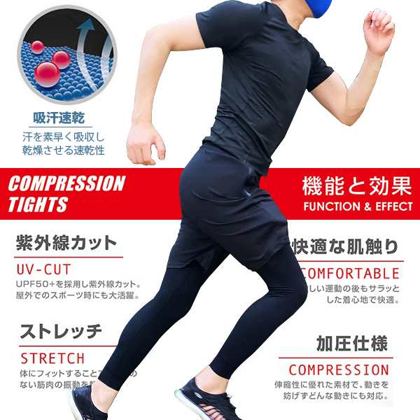 ランニングセット【3点セット】コンプレッションウェア ショートパンツ