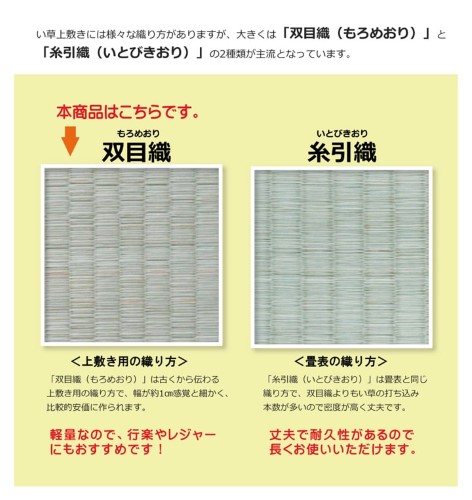 純国産 い草 上敷き カーペット 双目織 『草津』 本間8畳(約382×382cm） 【北海道・沖縄・離島 送料別】_4