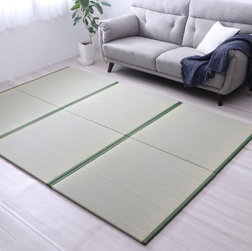 置き畳 ユニット畳 約88×88×2.2cm [4枚1セット] ナチュラル 日本製 和室 洋室 「楽座」   【北海道・沖縄・離島 送料別】_1