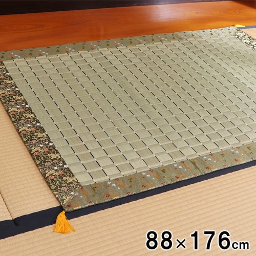 日本製 い草 御前ござ 盆 法事 仏前 掛川織 シンプル 約88×176cm 「松川」 【北海道・沖縄・離島 送料別】