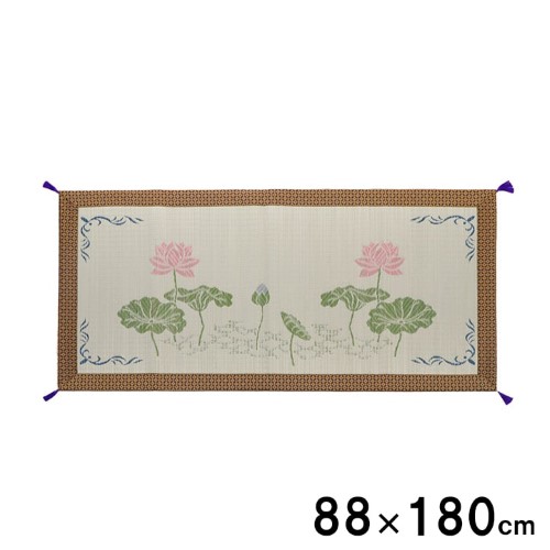 純国産 袋織 い草御前（仏前）ござ 『蓮の花』 約88×180cm 【北海道・沖縄・離島 送料別】