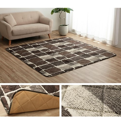 こたつ布団 正方形大 おしゃれ 掛け敷きセット グレー 約205×285cm