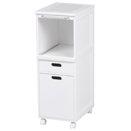 キッチンワゴン ホワイト MW-6709WH (約)幅31×奥行42×高さ85cm 【北海道・沖縄・離島 送料別】