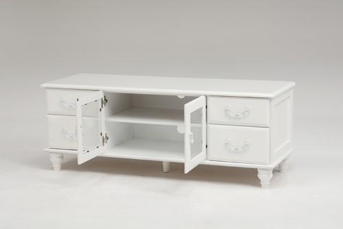TV台         ホワイト MTV-5772WH (約)幅120×奥行40×高さ45cm  【北海道・沖縄・離島 送料別】_1