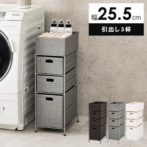 ランドリー    グレー RAN-2420GY (約)幅25.5×奥行40.5×高さ80cm  【北海道・沖縄・離島 送料別】