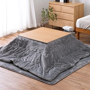 こたつ布団 グレー 約190×190cm 「メレンゲタッチ」 洗濯機OK フランネル生地 くすみカラー (グレー) (メーカー取り寄せ) (北海道・沖縄送料別) 【新生活】