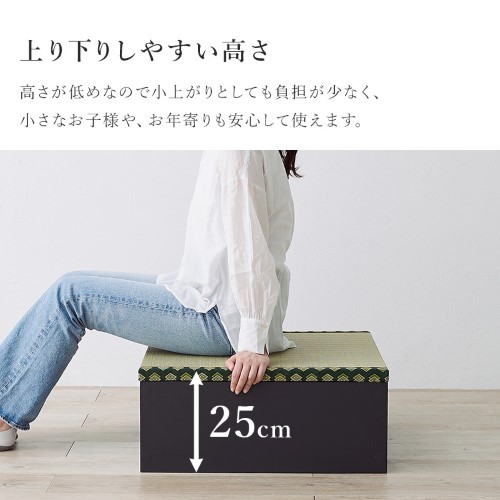畳付き収納スツール ブラウン RUD-1149BR (約)幅120×奥行60×高さ25cm 【北海道・沖縄・離島 送料別】_7
