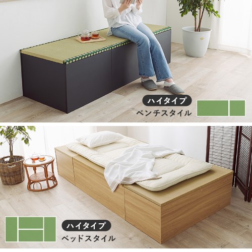 畳付き収納スツール ブラック RUD-1158GR (約)幅60×奥行60×高さ45cm 【北海道・沖縄・離島 送料別】 シューズラック