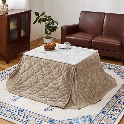 こたつ＋うす掛け布団　２点セット グレージュ アルラ7560MWH+ポカSF7560-GG   【北海道・沖縄・離島 送料別】