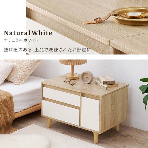 コスメテーブル ナチュラルホワイト RD-1409NW (約)幅60×奥行40×高さ40/79cm 【北海道・沖縄・離島 送料別】_1