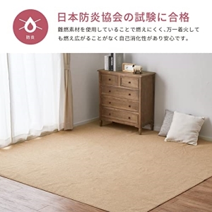 萩原 平織カーペット　モーエン　江戸間4.5帖　ベージュ  【北海道・沖縄・離島 送料別】_3