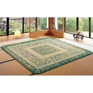 イ草 国産い草ラグ コンパクト収納 裏貼り 「エンペラー」 約200×300cm (グリーン) (メーカー取り寄せ) (北海道・沖縄送料別) 【新生活】