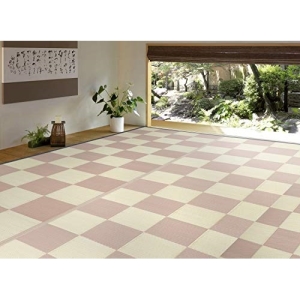 【新生活】 洗えるい草風カーペット 倉間 江戸間4.5畳 抗菌機能付き (261cm × 261cm) (ベージュ) 【取寄商品】【北海道・沖縄送料別】