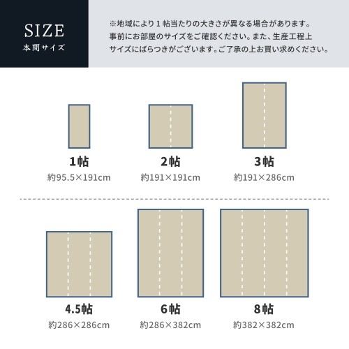 国産い草カーペット　清涼　本間8畳　ベージュ　約382×382cm 【北海道・沖縄・離島 送料別】_7
