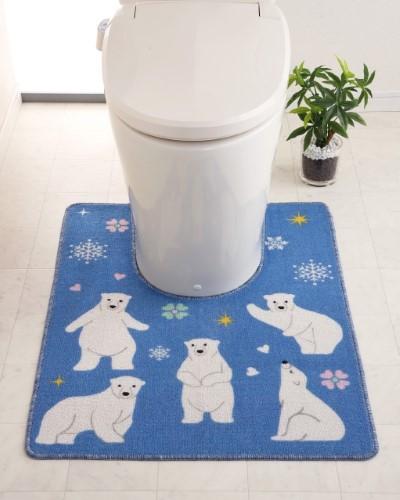 トイレマット 【しろくま】ロング（80×60cm） 【北海道・沖縄・離島 送料別】