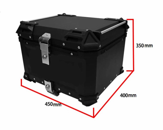 55L カブ ハンターカブ 【ブラック】 クロスカブ 大容量 トップケース リアボックス バイク アルミ ハードケース スーパーカブ LB-261 区