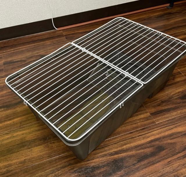 亀飼育ケース (中) タートルタブ 排水口付き タートルタンク 蓋