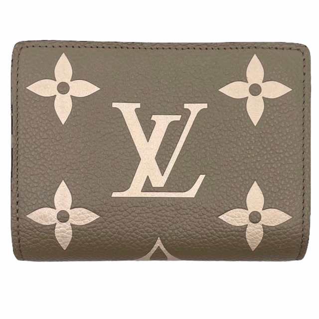 LOUIS　VUITTON
ポルトフォイユ・クレア M80152 モノグラム・アンプラント トゥルトレール ベージュ系 レザー 二つ折り財布　コンパクト　シンプル　人気　おしゃれ　レディース 松山久万ノ台店