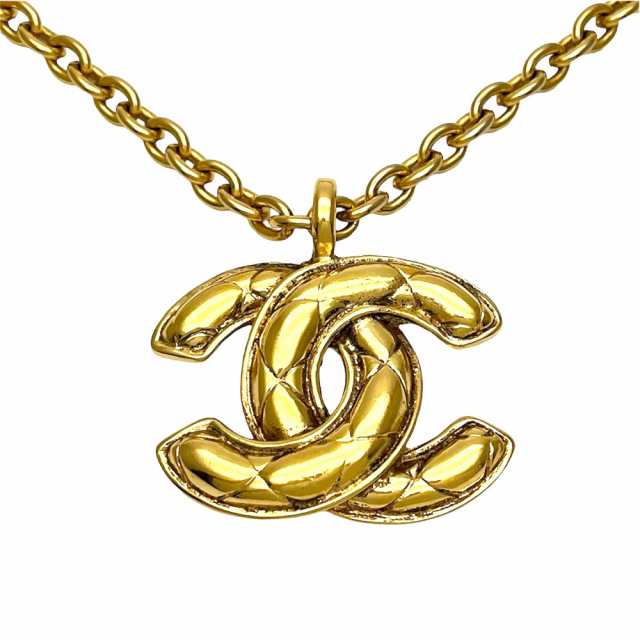 シャネル CHANEL ココマークマトラッセネックレス ゴールド GP(金メッキ) アクセサリー