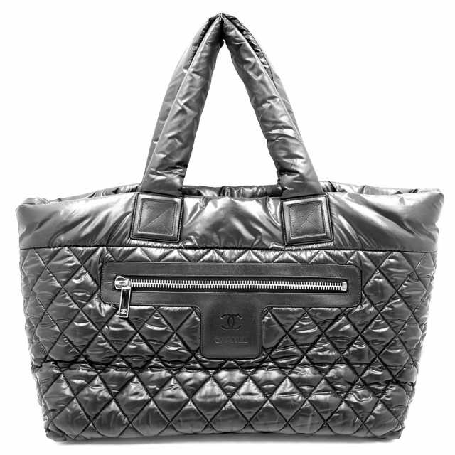 【限定価格】CHANEL シャネル トートバッグ ハンドバッグ パリビアリッツPM ココマーク ココ 鞄 かばん A34208 コーティングキャンバス  レザー   ブラック 黒 シルバー金具 レディース【品】