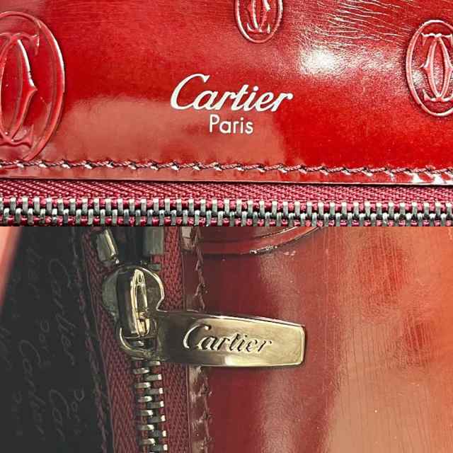 Cartier カルティエ パテントレザー ハンドバッグ