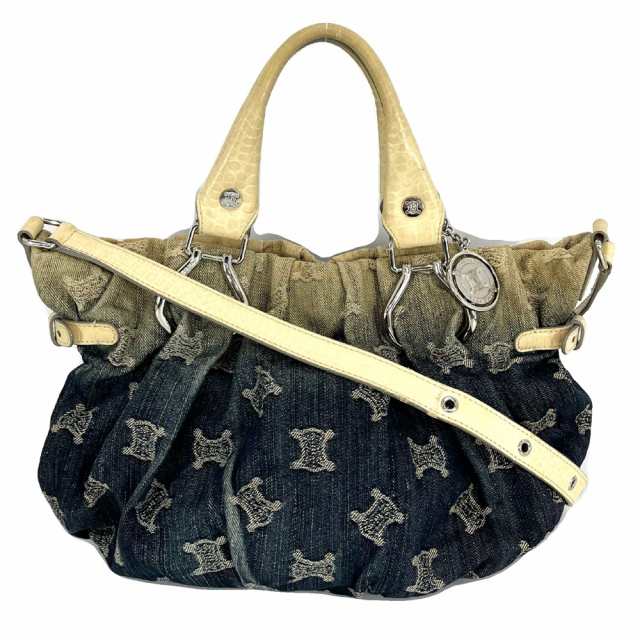 CELINE セリーヌ 2WAY マカダム ショルダーバッグ ハンドバッグ 肩掛け