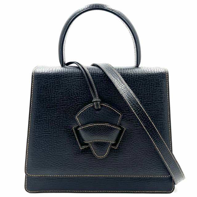 【美品】ロエベ LOEWE ショルダーバッグ 黒 ブラック ゴールド金具