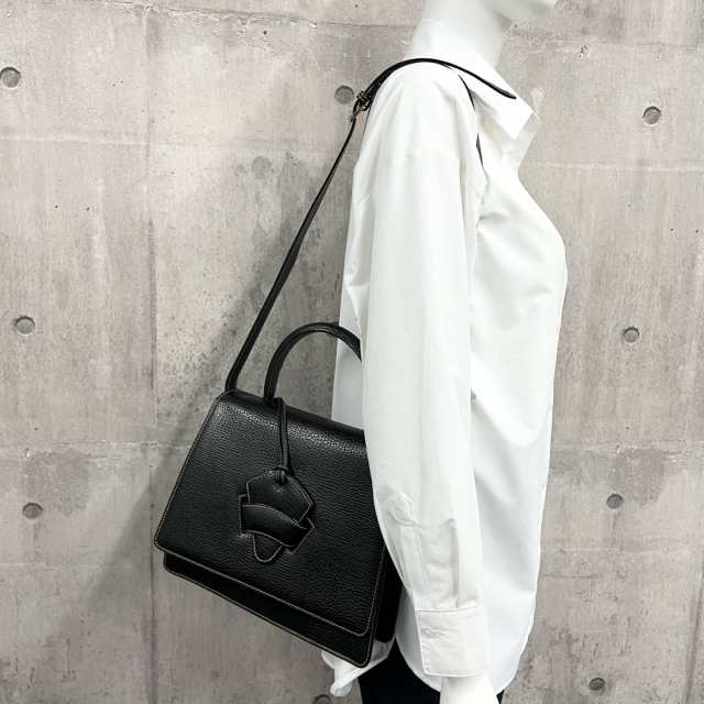 LOEWE 2WAYショルダーバッグ バルセロナ レザー ブラック