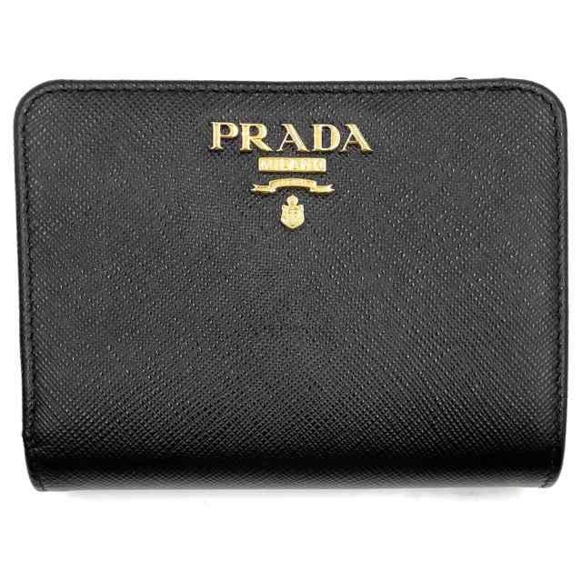 PRADA プラダ 二つ折り財布 NERO ネロ 小さめ コンパクトウォレット L
