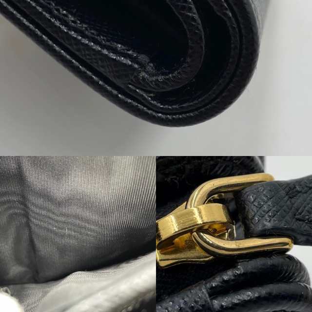 PRADA プラダ 二つ折り財布 NERO ネロ 小さめ コンパクトウォレット L