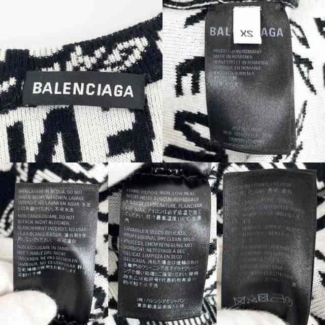 BALENCIAGA バレンシアガ ニット セーター トップス ロゴ ウェーブ ...