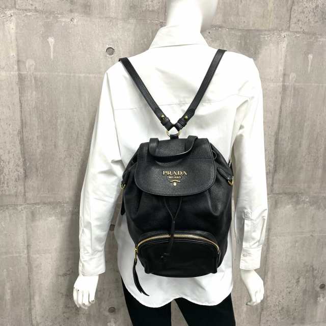 美品 PRADA/プラダ リュックサック レディース ブラック目立つ傷などがない美品