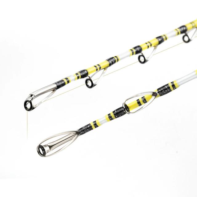 バトルシップス 総糸巻 165-150M ブラックイエロー イカ ヤリイカ カサゴ 無垢 ソリッドグラス ロード 船竿 Battleships_3