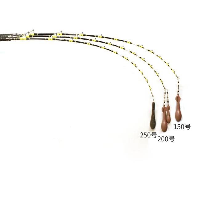 バトルシップス 総糸巻 165-150M ブラックイエロー イカ ヤリイカ カサゴ 無垢 ソリッドグラス ロード 船竿 Battleships_8