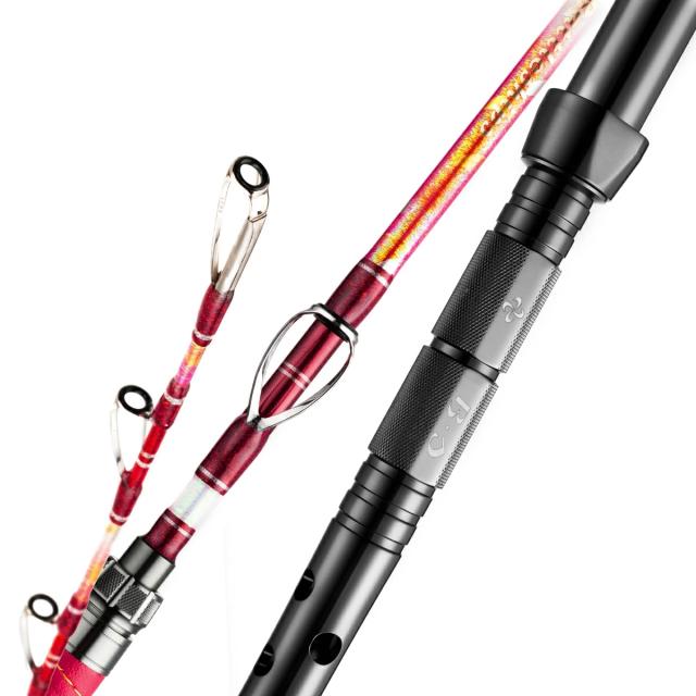 バトルシップス 総糸巻 230-100号 シャイニーレッドワラサ シマアジ 大鯛 青物 オオダイ 無垢 ソリッドグラス ロード 船竿 Battleships