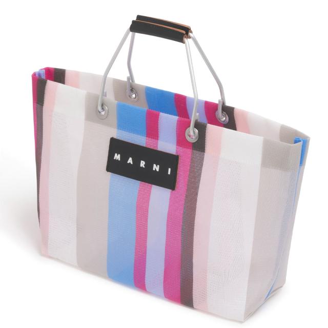 マルニ フラワーカフェ MARNI FLOWER CAFE ストライプ トートバッグ 